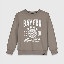 Свитшот хлопковый детский Bayern Munchen 1900, цвет: утренний латте