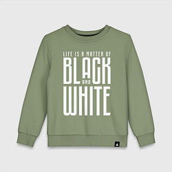Свитшот хлопковый детский Juventus: Black & White, цвет: авокадо