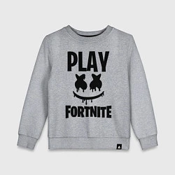 Свитшот хлопковый детский Marshmello: Play Fortnite, цвет: меланж