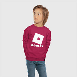 Свитшот хлопковый детский ROBLOX, цвет: маджента — фото 2