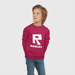 Свитшот хлопковый детский ROBLOX, цвет: маджента — фото 2