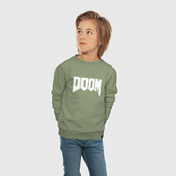 Свитшот хлопковый детский DOOM, цвет: авокадо — фото 2
