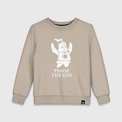 Свитшот хлопковый детский Praise the Sun, цвет: миндальный