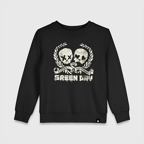 Детский свитшот Green Day: Skulls Love / Черный – фото 1