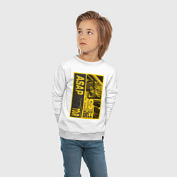 Свитшот хлопковый детский ASAP Rocky: Place Bell, цвет: белый — фото 2