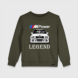 Свитшот хлопковый детский BMW M Power: Legend, цвет: хаки