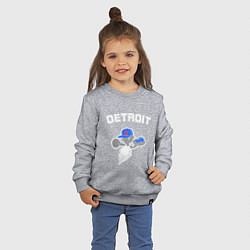 Свитшот хлопковый детский Detroit, цвет: меланж — фото 2