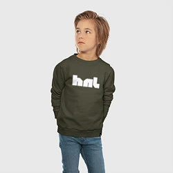 Свитшот хлопковый детский HNL, цвет: хаки — фото 2