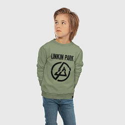 Свитшот хлопковый детский Linkin Park, цвет: авокадо — фото 2