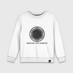 Свитшот хлопковый детский Bring me the horizon, цвет: белый