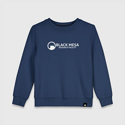 Свитшот хлопковый детский Black Mesa: Research Facility, цвет: тёмно-синий