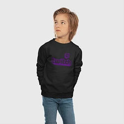 Свитшот хлопковый детский Twitch, цвет: черный — фото 2