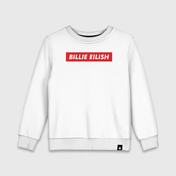 Свитшот хлопковый детский Supreme: Billie Eilish, цвет: белый