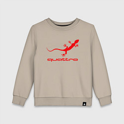Свитшот хлопковый детский AUDI, цвет: миндальный