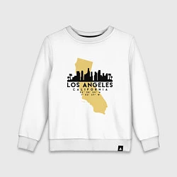 Свитшот хлопковый детский Лос-Анджелес - США, цвет: белый