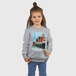 Свитшот хлопковый детский GTA V: Sea ​​races, цвет: меланж — фото 2
