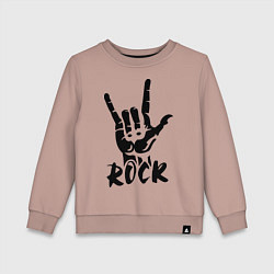 Свитшот хлопковый детский Real Rock, цвет: пыльно-розовый