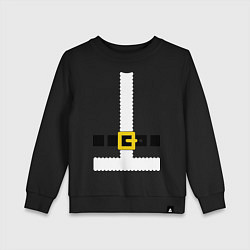 Свитшот хлопковый детский Костюм деда мороза, цвет: черный