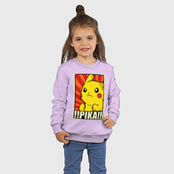 Свитшот хлопковый детский Pikachu: Pika Pika, цвет: лаванда — фото 2