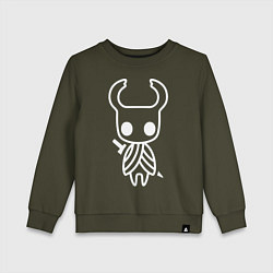 Свитшот хлопковый детский Hollow Knight: Minimalism, цвет: хаки