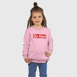 Свитшот хлопковый детский Du Hast, цвет: светло-розовый — фото 2