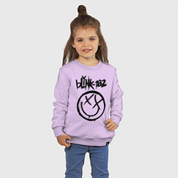 Свитшот хлопковый детский BLINK-182, цвет: лаванда — фото 2