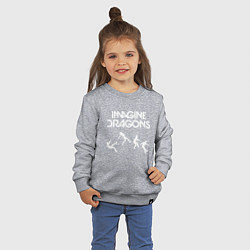 Свитшот хлопковый детский IMAGINE DRAGONS, цвет: меланж — фото 2