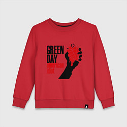 Свитшот хлопковый детский Green Day: American idiot, цвет: красный