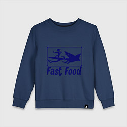 Детский свитшот Shark fast food