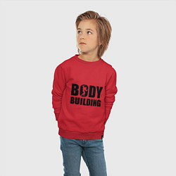 Свитшот хлопковый детский Bodybuilding, цвет: красный — фото 2