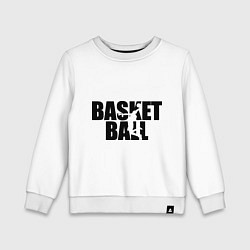 Свитшот хлопковый детский Basketball (Баскетбол), цвет: белый