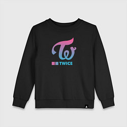 Свитшот хлопковый детский Twice, цвет: черный