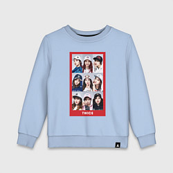 Свитшот хлопковый детский TWICE, цвет: мягкое небо
