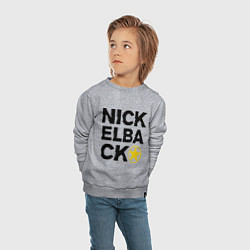 Свитшот хлопковый детский Nickelback Star, цвет: меланж — фото 2