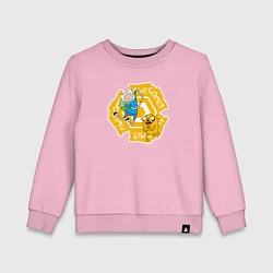 Свитшот хлопковый детский Awesome Adventure Time, цвет: светло-розовый