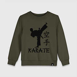 Свитшот хлопковый детский Karate craftsmanship, цвет: хаки