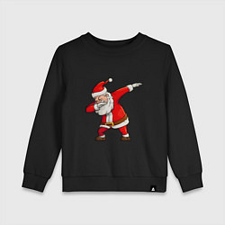 Свитшот хлопковый детский Dab Santa, цвет: черный