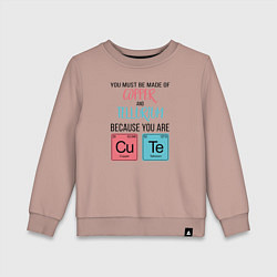 Свитшот хлопковый детский Copper and Tellurium, цвет: пыльно-розовый