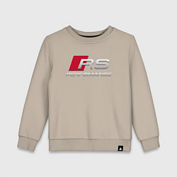 Свитшот хлопковый детский AUDI RS, цвет: миндальный