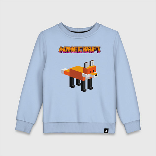 Детский свитшот Minecraft - лиса / Мягкое небо – фото 1
