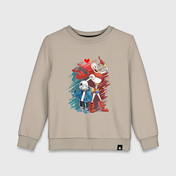Свитшот хлопковый детский UNDERTALE, цвет: миндальный
