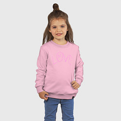 Свитшот хлопковый детский LIL PEEP, цвет: светло-розовый — фото 2