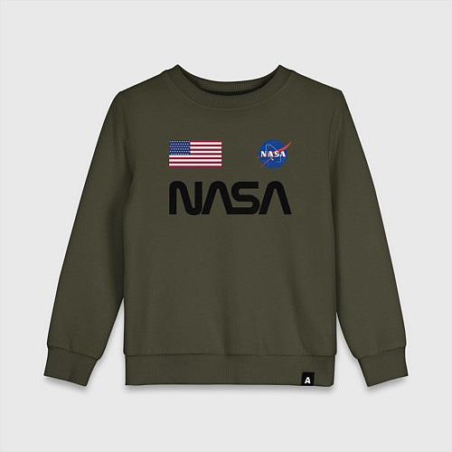 Детский свитшот NASA НАСА / Хаки – фото 1
