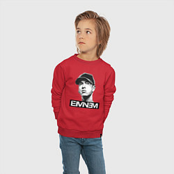 Свитшот хлопковый детский Eminem, цвет: красный — фото 2