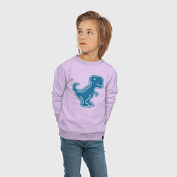 Свитшот хлопковый детский Cyber Dino, цвет: лаванда — фото 2