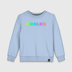 Свитшот хлопковый детский ROBLOX, цвет: мягкое небо