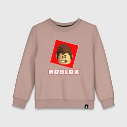 Свитшот хлопковый детский ROBLOX, цвет: пыльно-розовый