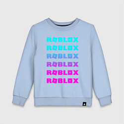 Свитшот хлопковый детский ROBLOX, цвет: мягкое небо