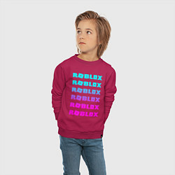 Свитшот хлопковый детский ROBLOX, цвет: маджента — фото 2