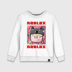 Свитшот хлопковый детский ROBLOX, цвет: белый